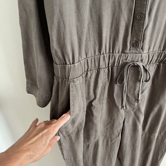 Cloth & Stone Amelia Utility Jumpsuit M Olive Boho utility army - Picture 13 of 16